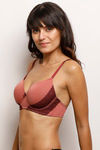 Zivame Moroccan Lace Padded Wired 3/4th Coverage T-Shirt Bra - Dusty Cedar — thumbnail 2
