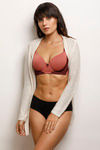Zivame Moroccan Lace Padded Wired 3/4th Coverage T-Shirt Bra - Dusty Cedar — thumbnail 4
