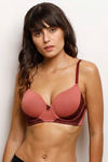Zivame Moroccan Lace Padded Wired 3/4th Coverage T-Shirt Bra - Dusty Cedar — thumbnail 6