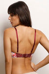 Zivame Moroccan Lace Padded Wired 3/4th Coverage Lace Bra - Zinfandel — thumbnail 3