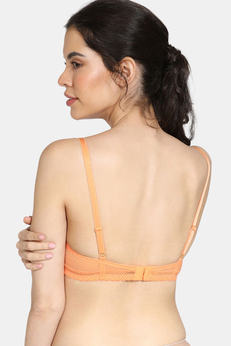 Zivame Bohemian Magic Padded Wired 3/4th Coverage Cami Bra - Cantaloupe — image 3