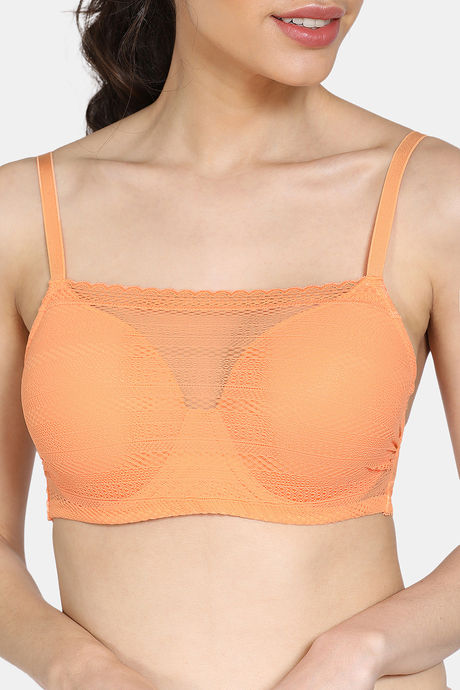 Zivame Bohemian Magic Padded Wired 3/4th Coverage Cami Bra - Cantaloupe — image 4