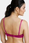 Zivame Glitter Straps Push-Up Wired Medium Coverage T-Shirt Bra - Cerise — thumbnail 3