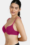 Zivame Glitter Straps Push-Up Wired Medium Coverage T-Shirt Bra - Cerise — thumbnail 4