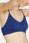 Zivame Home Buddy Double Layered Non Wired 3/4th Coverage Bralette -Blue Depth — thumbnail 4