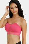 Zivame Double Layered Non Wired 3/4th Coverage Bandeau Bra - Carmine — thumbnail 2