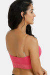 Zivame Double Layered Non Wired 3/4th Coverage Bandeau Bra - Carmine — thumbnail 3