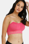 Zivame Double Layered Non Wired 3/4th Coverage Bandeau Bra - Carmine — thumbnail 4