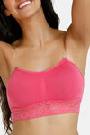 Zivame Double Layered Non Wired 3/4th Coverage Bandeau Bra - Carmine — thumbnail 5