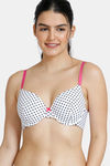 Zivame Whimsical Padded Wired 3/4th Coverage T-Shirt Bra - White — thumbnail 1