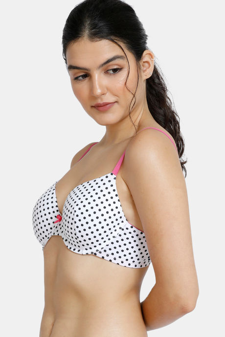 Zivame Whimsical Padded Wired 3/4th Coverage T-Shirt Bra - White — image 3