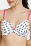 Zivame Whimsical Padded Wired 3/4th Coverage T-Shirt Bra - White — thumbnail 4