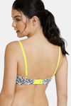 Zivame Whimsical Padded Non Wired 3/4th Coverage T-Shirt Bra - Black N White Print — thumbnail 2