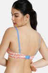Zivame Whimsical Padded Non Wired 3/4th Coverage T-Shirt Bra - Wave Print — thumbnail 2