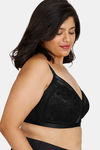 Zivame True Curv Double Layered Non Wired Full Coverage Super Support Bra - Black — thumbnail 3