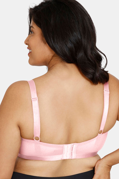 Zivame True Curv Double Layered Non Wired Full Coverage Super Support Bra - Quartz Pink — image 2