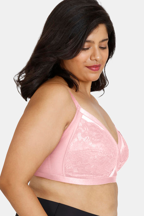 Zivame True Curv Double Layered Non Wired Full Coverage Super Support Bra - Quartz Pink — image 3