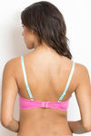 Zivame Padded Non Wired 3/4th Coverage T-Shirt Bra - Neon Pink — thumbnail 3