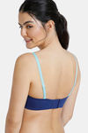 Zivame Padded Wired 3/4th Coverage Strapless Bra - Blue Depth — thumbnail 3