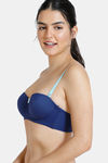 Zivame Padded Wired 3/4th Coverage Strapless Bra - Blue Depth — thumbnail 4
