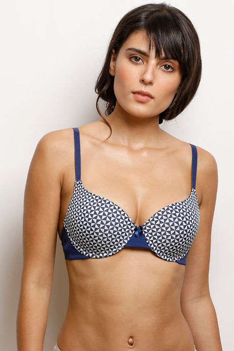 Zivame Moroccan Lace Push-Up Wired Medium Coverage Bra - Blue Depths — image 2