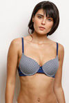 Zivame Moroccan Lace Push-Up Wired Medium Coverage Bra - Blue Depths — thumbnail 2