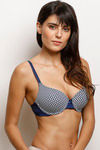 Zivame Moroccan Lace Push-Up Wired Medium Coverage Bra - Blue Depths — thumbnail 3