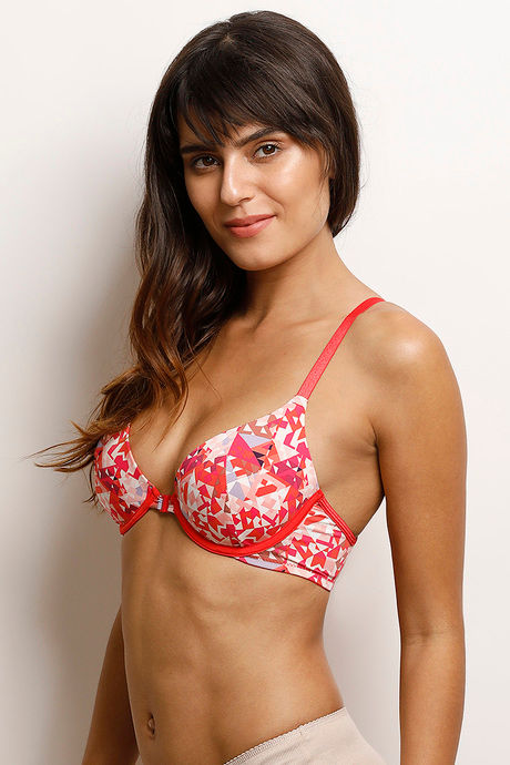 Zivame Moroccan Lace Padded Wired 3/4th Coverage T-Shirt Bra - Bittersweet — image 2