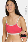 Zivame Girls Double Layered Non Wired Full Coverage Bra (Pack Of 2) - Multicolor — thumbnail 1