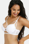 Rosaline Padded Wired Medium Coverage Bra - White — thumbnail 2