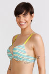 Zivame Padded Wired Medium Coverage Bra - Blue Abstract Print — thumbnail 2
