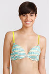 Zivame Padded Wired Medium Coverage Bra - Blue Abstract Print — thumbnail 4