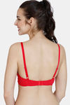 Zivame Modern Grounds Padded Non Wired 3/4th Coverage T-Shirt Bra - Lipstick Red — thumbnail 3