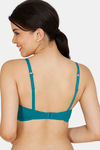 Zivame Modern Grounds Padded Non Wired 3/4th Coverage T-Shirt Bra - Blue — thumbnail 2