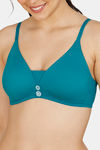 Zivame Modern Grounds Padded Non Wired 3/4th Coverage T-Shirt Bra - Blue — thumbnail 5