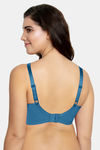 Zivame Modern Grounds Double Layered Non Wired Full Coverage Minimiser Bra - Blue — thumbnail 2