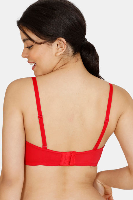 Zivame Modern Grounds Padded Wired 3/4th Coverage Strapless Bra - Lipstick Red — image 3