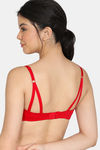 Zivame Modern Grounds Push-Up Wired Medium Coverage Bra - Lipstick Red — thumbnail 2