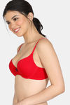 Zivame Modern Grounds Push-Up Wired Medium Coverage Bra - Lipstick Red — thumbnail 3
