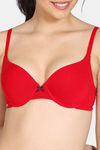 Zivame Modern Grounds Push-Up Wired Medium Coverage Bra - Lipstick Red — thumbnail 4