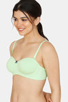 Zivame Modern Grounds Padded Wired 3/4th Coverage Strapless Bra - Paradise Green — thumbnail 3