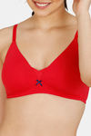 Zivame Modern Grounds Padded Non Wired 3/4th Coverage T-Shirt Bra - Red — thumbnail 4