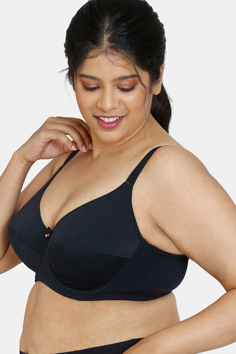 Zivame True Curv Single Layered Wired 3/4th Coverage Sag Lift Bra - Black — image 2