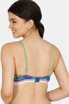 Zivame Tree Of Life Printed Padded Wired 3/4th Coverage T-Shirt Bra - Classic Blue — thumbnail 2