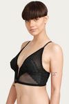 Zivame Double Layered Non Wired Medium Coverage Bralette -Black — thumbnail 2