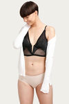 Zivame Double Layered Non Wired Medium Coverage Bralette -Black — thumbnail 4