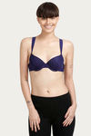 Zivame Push Up Wired Medium Coverage Bra-Navy — thumbnail 4