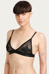 Zivame Single Layered Non Wired Low Coverage Bralette -Black — thumbnail 2