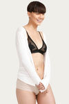 Zivame Single Layered Non Wired Low Coverage Bralette -Black — thumbnail 4
