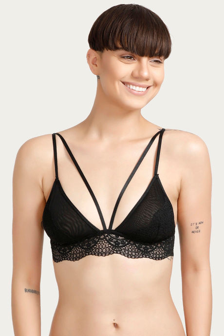 basic black bralette